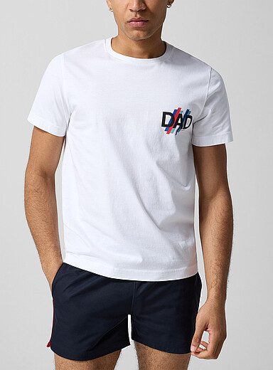 Ron Dorff: Le t-shirt Dad Blanc cass&eacute; pour homme
