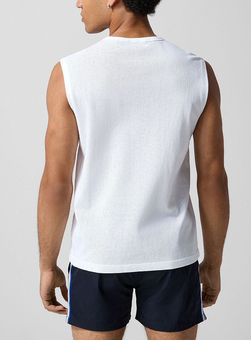 Crocheted mesh muscle tee product image 2