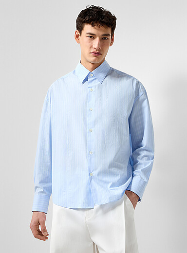La chemise popeline rayure pyjama <b>Coupe surdimensionn&eacute;e</b>