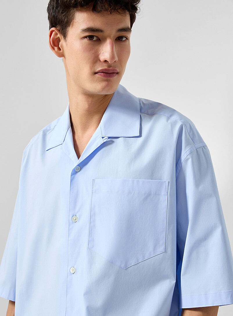 Minimalist poplin camp shirt Oversized fit product image 2