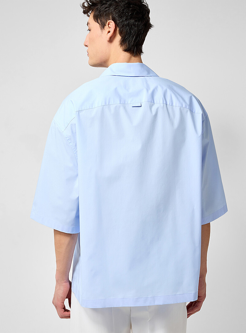Minimalist poplin camp shirt Oversized fit product image 3