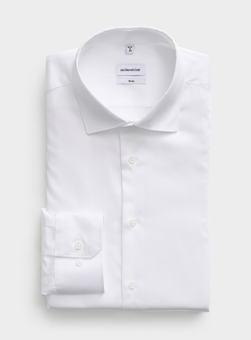 Non-iron sateen shirt Slim fit product image (primary)