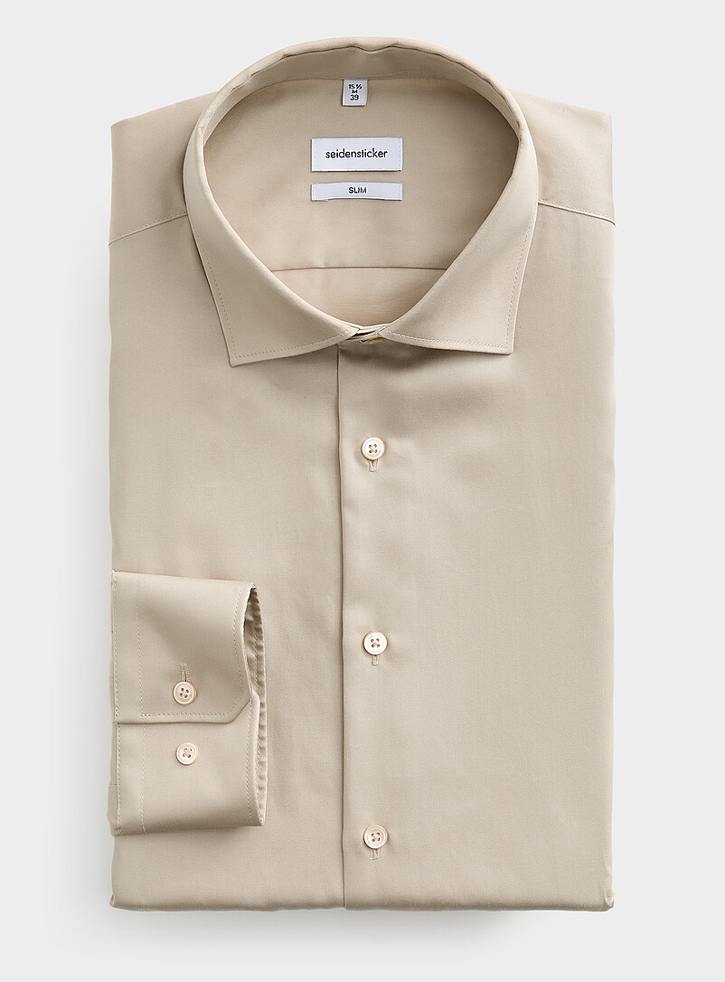 Non-Iron Sateen Shirt Slim Fit