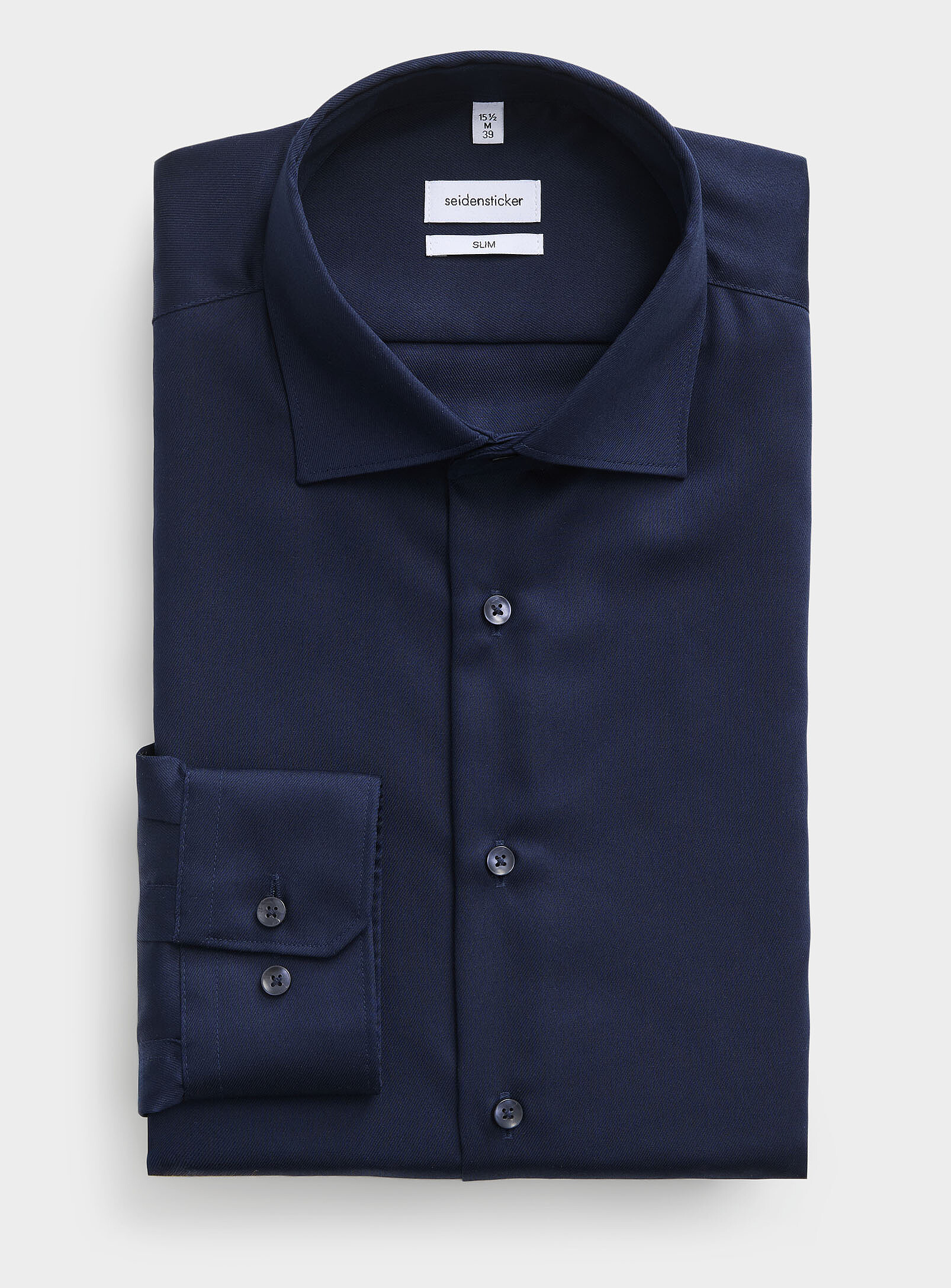 Seidensticker Solid Wrinkle-free Shirt Slim Fit In Blue | ModeSens