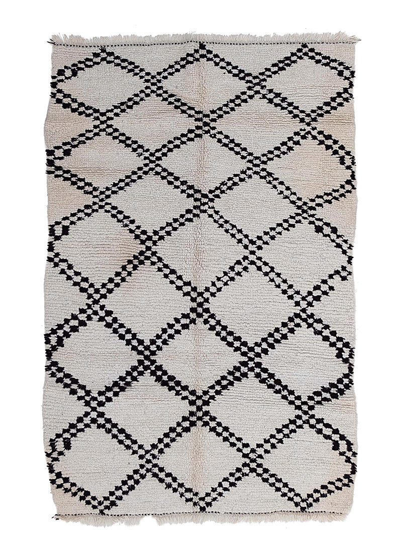 Boho Lab Black and White Dotted diamonds rug 150 x 230 cm Single original