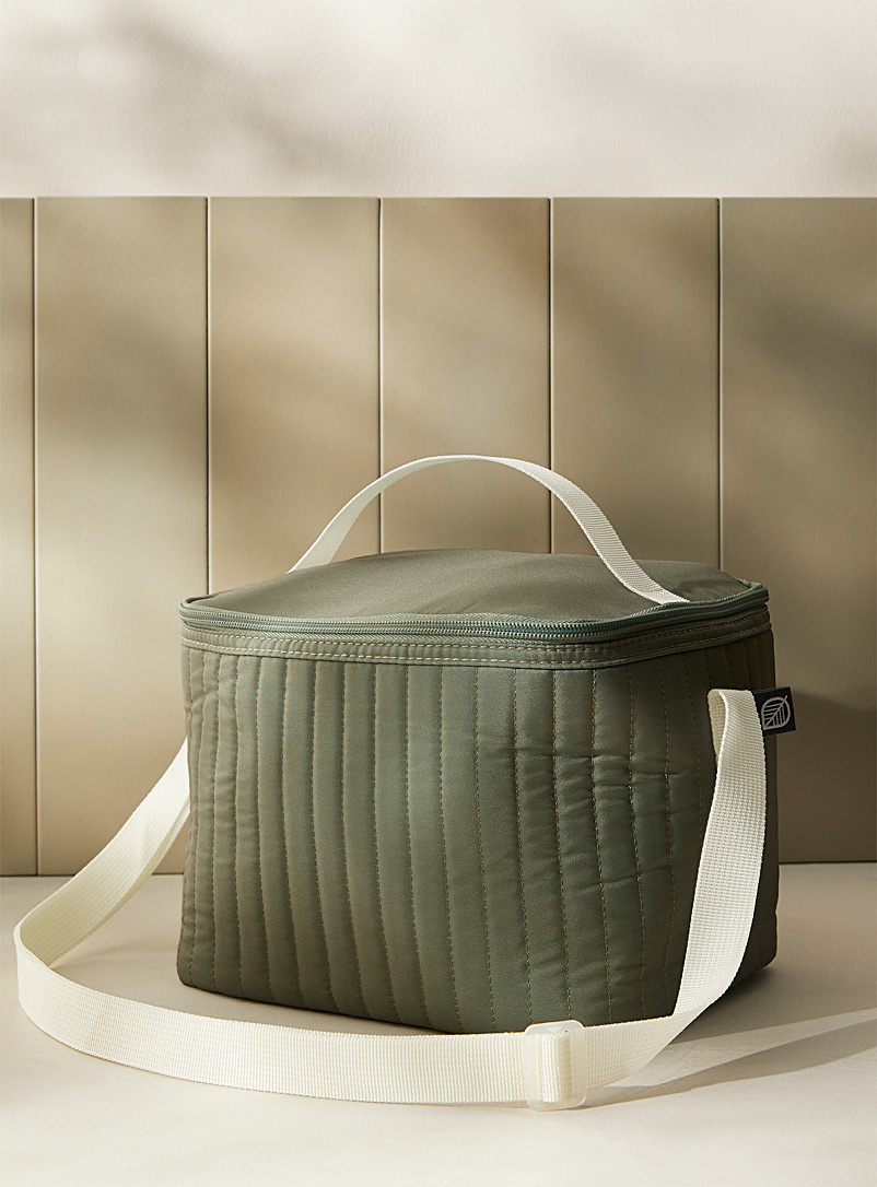 Simons Maison Pine/Bottle Green Topstitched band lunch bag