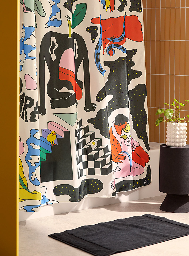 Costume de bain Assorted Purgatoire shower curtain In collaboration with the artist Pony