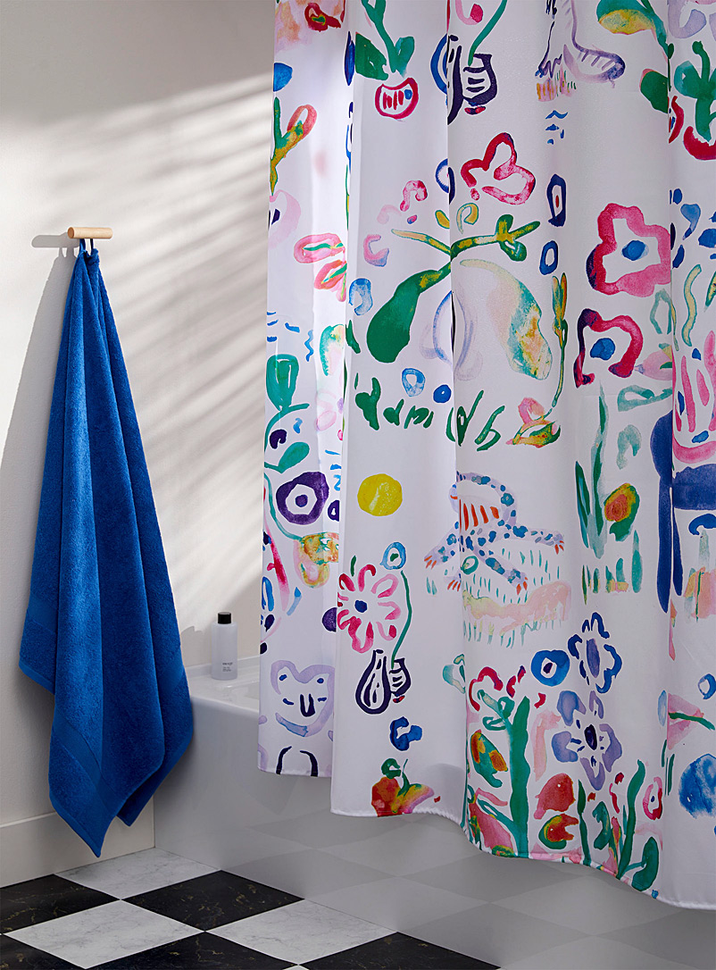 Costume de bain: Le rideau de douche Jardin imaginaire En collaboration avec le duo d'artistes Bien à vous Assorti