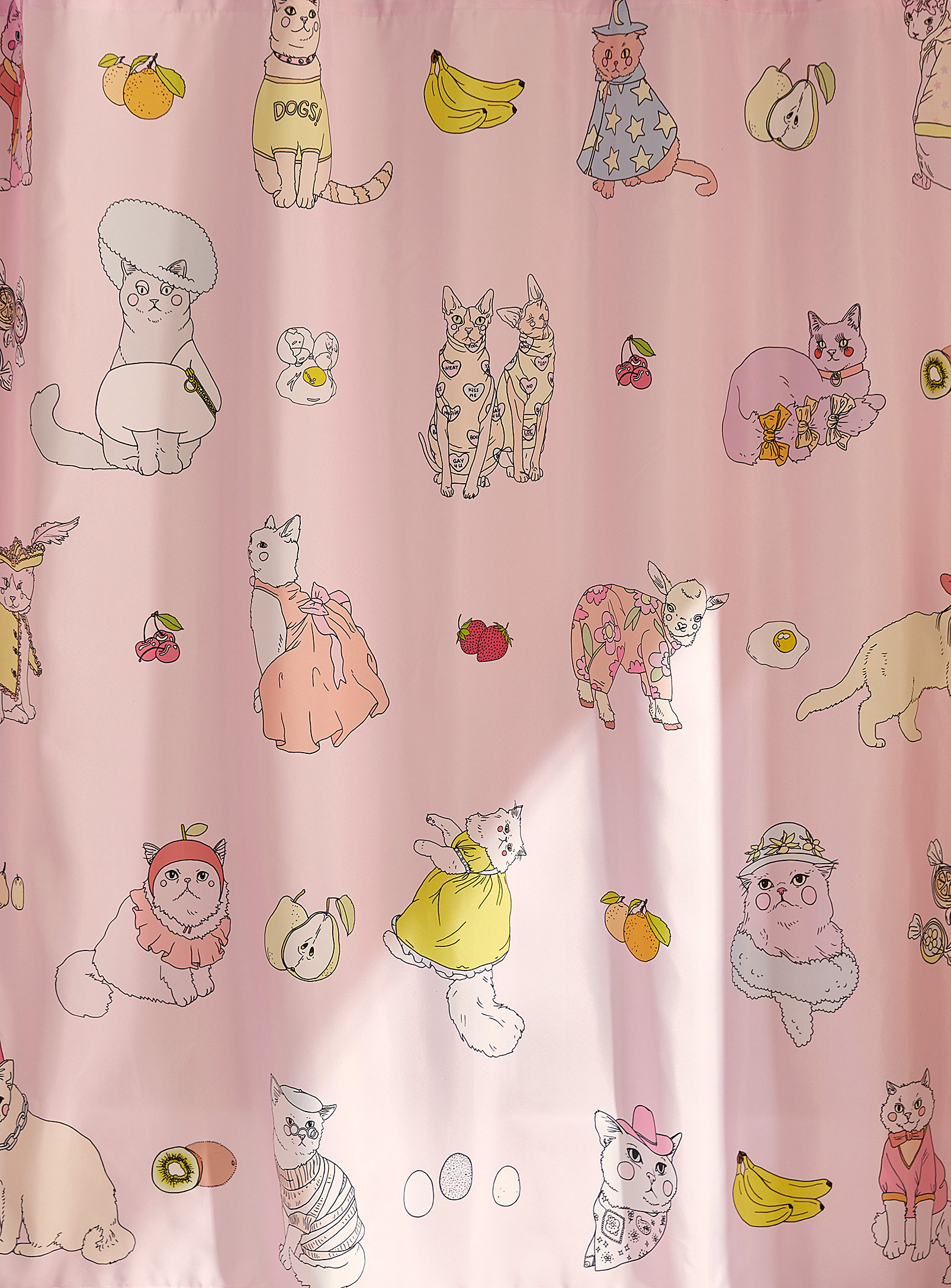Costume de bain - Le rideau de douche Cats in clothes En collaboration avec l'artiste Lovestruck Prints