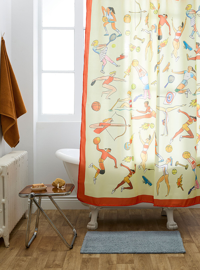 Elles Jouent Shower Curtain In Collaboration With Artist Agathe Bb