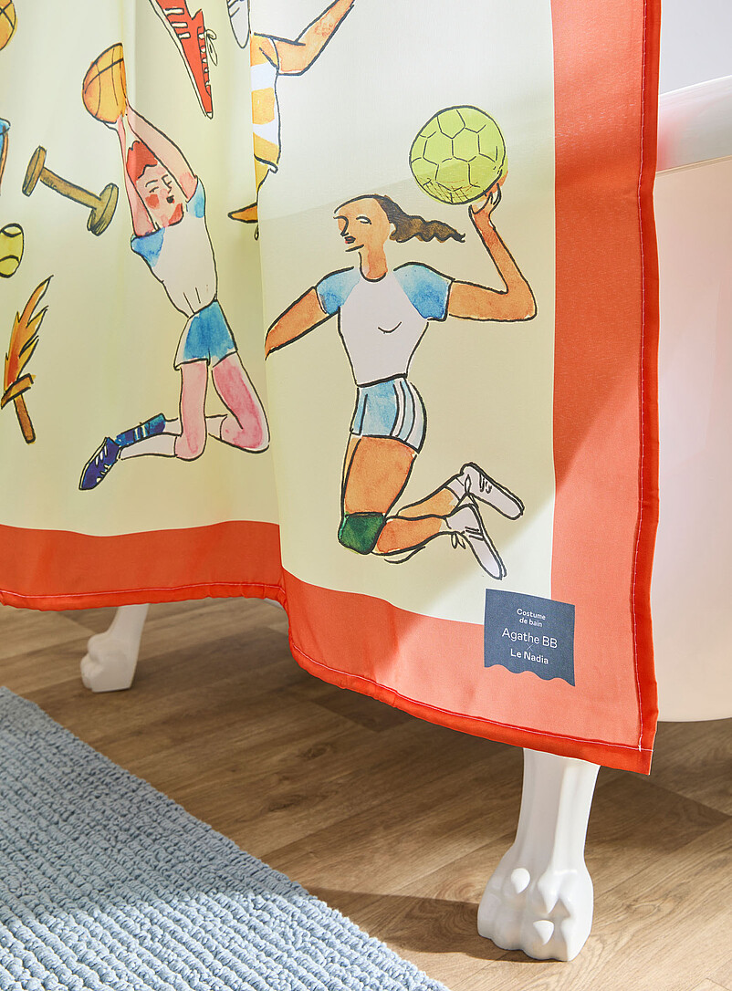 Elles jouent shower curtain In collaboration with artist Agathe BB product image 2