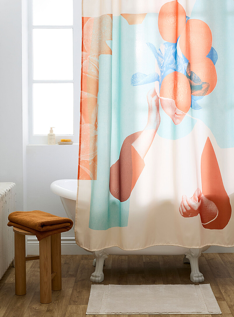 Pousse Pousse Shower Curtain In Collaboration With Artist Marin Blanc