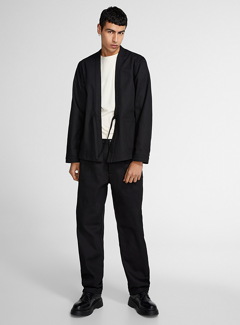 Monochrome thick twill pant