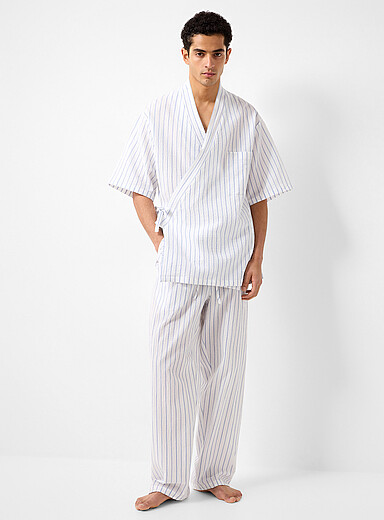 Le pantalon pyjama seersucker ray&eacute; Paxton