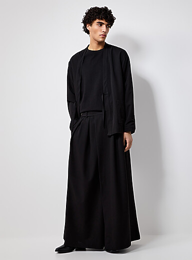 Black ultra-loose palazzo pant