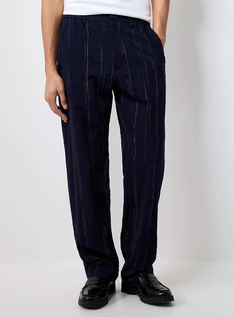 Irregular stripe seersucker pant product image 2