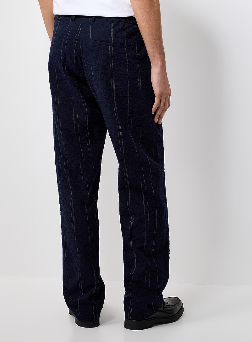 Irregular stripe seersucker pant product image 3