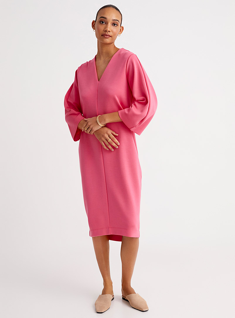 InWear Medium Pink Zoe broad sleeves jersey dress for error