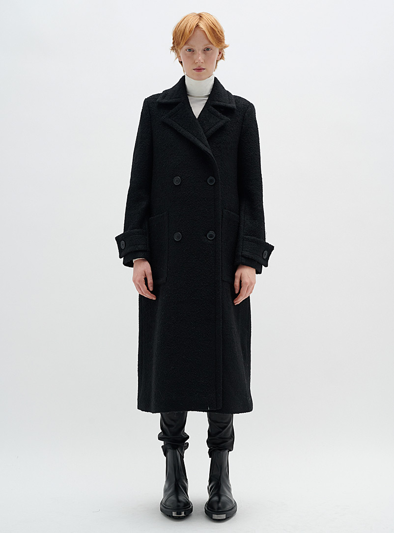 InWear Black Percy double-breasted overcoat for error