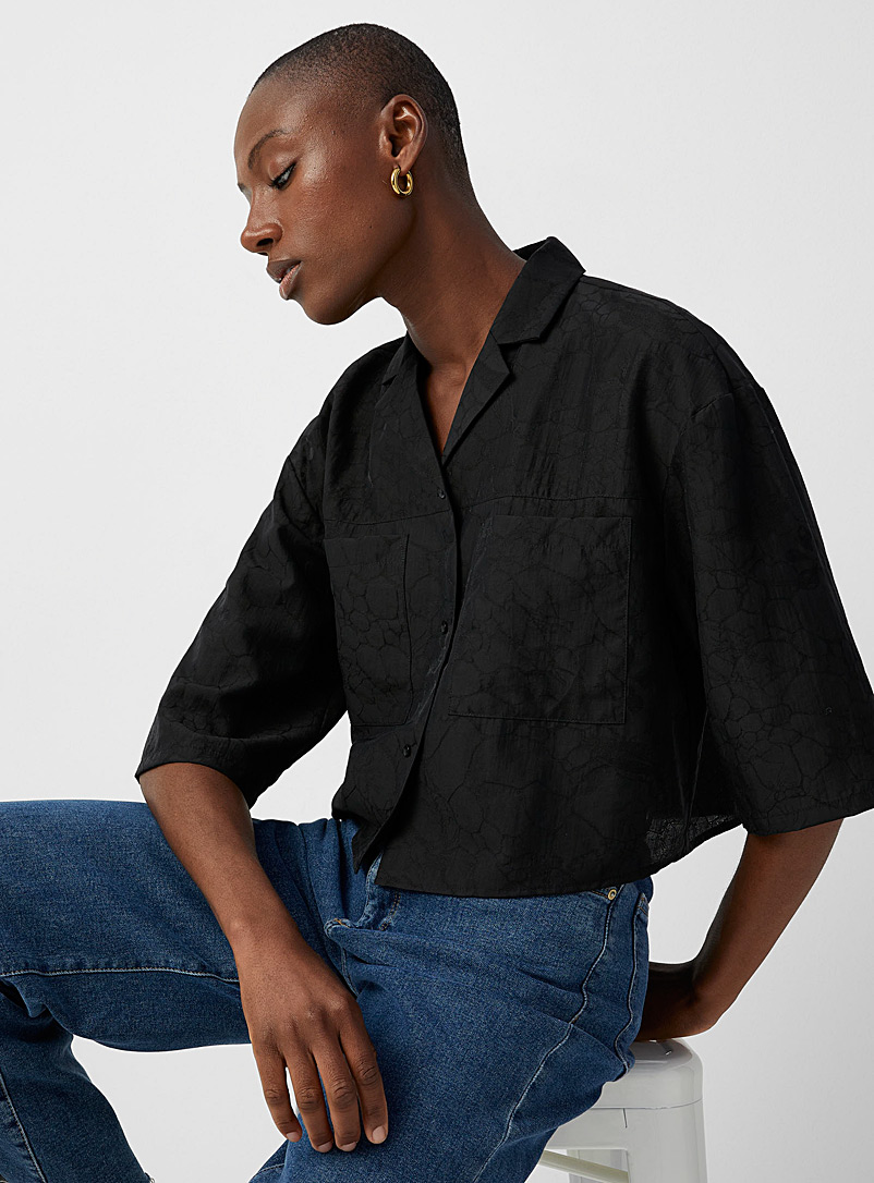 thumbnail image 2 of Women's Half Sleeve Cropped T-Shirt - Round Neck Casual Summer Basic Tee 2 of 11