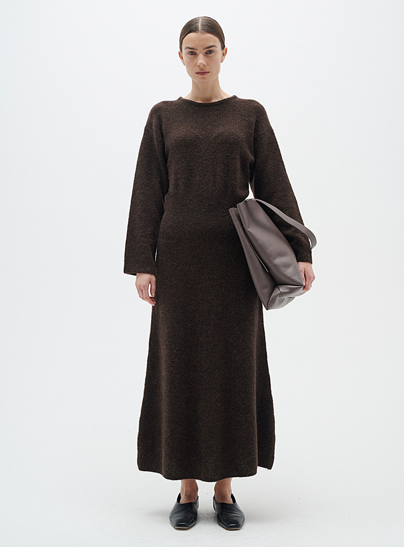 InWear: La robe maxi tricot chocolat Rodalena Brun pour 