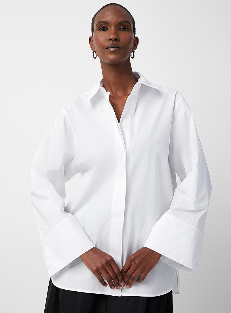 InWear White Colette criss-cross back loose shirt for error