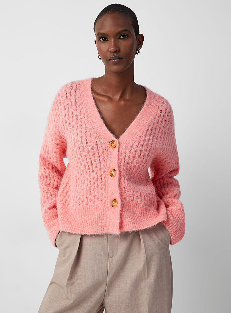 $498 Lunya Chunky Wool Knit Cardigan Sweater Long Robe Delicate Tan Ginger  XS/S