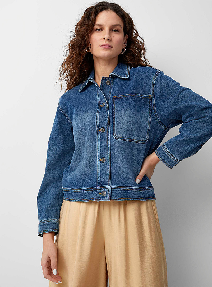 InWear: La veste en jean poche plaquée Pheiffer Bleu moyen - Ardoise pour 