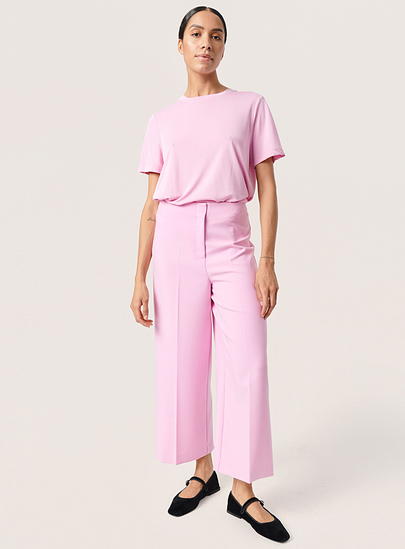 Soaked in Luxury Lilacs Corinne pleated cropped pant for error