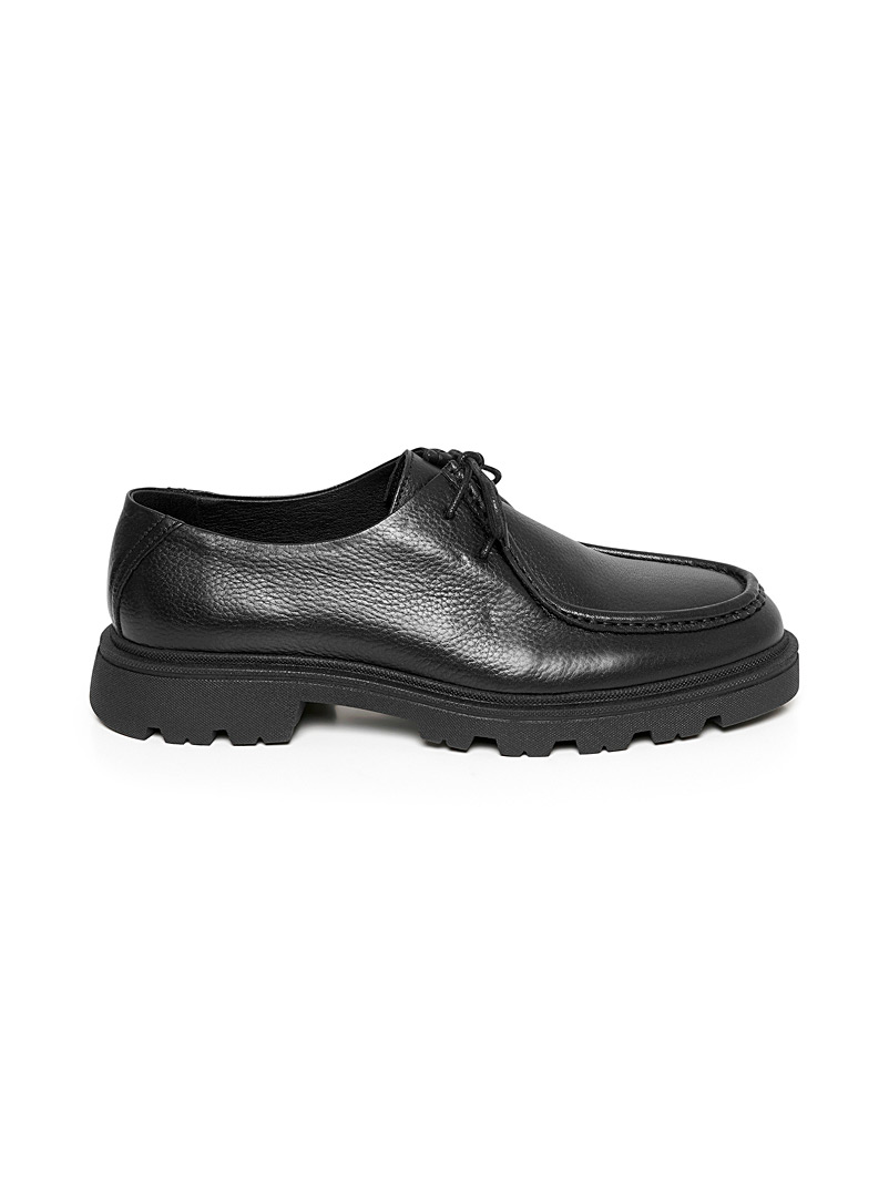 Matinique Black Lemon grained-leather Tyrolean shoes Men for error