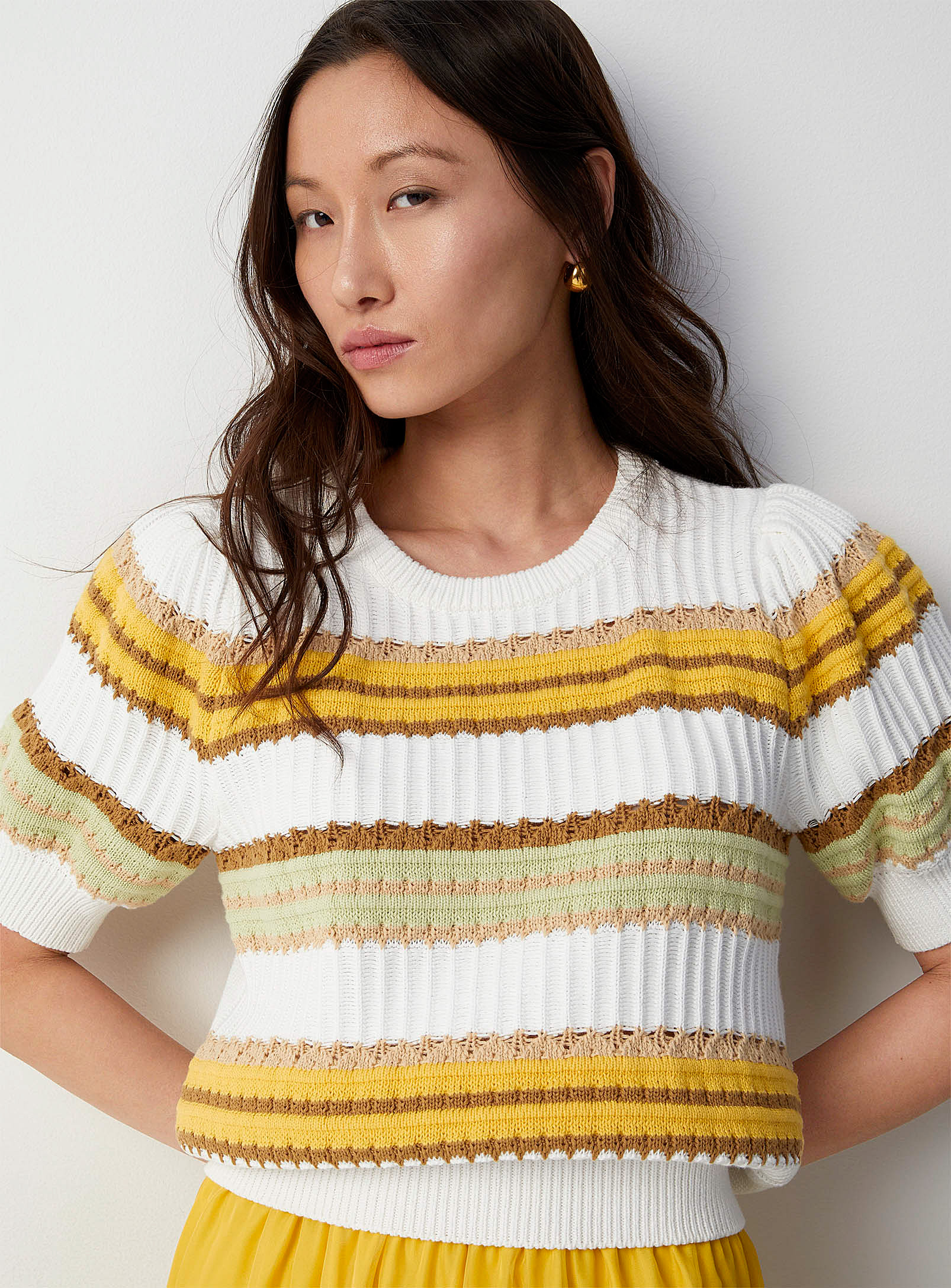 Saint Tropez - Danja textured stripes sweater