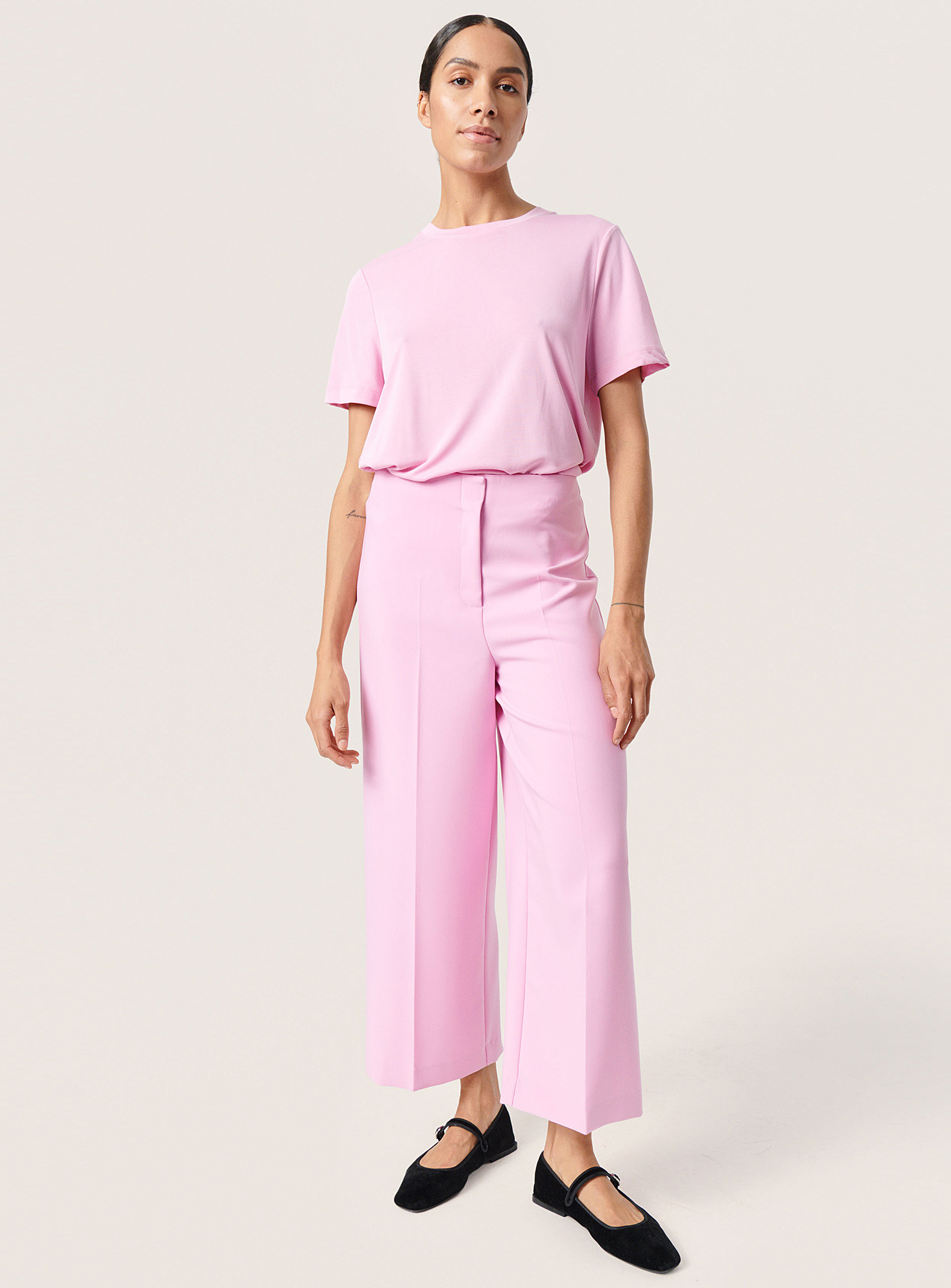 Soaked in Luxury - Corinne lilac wide-leg pant