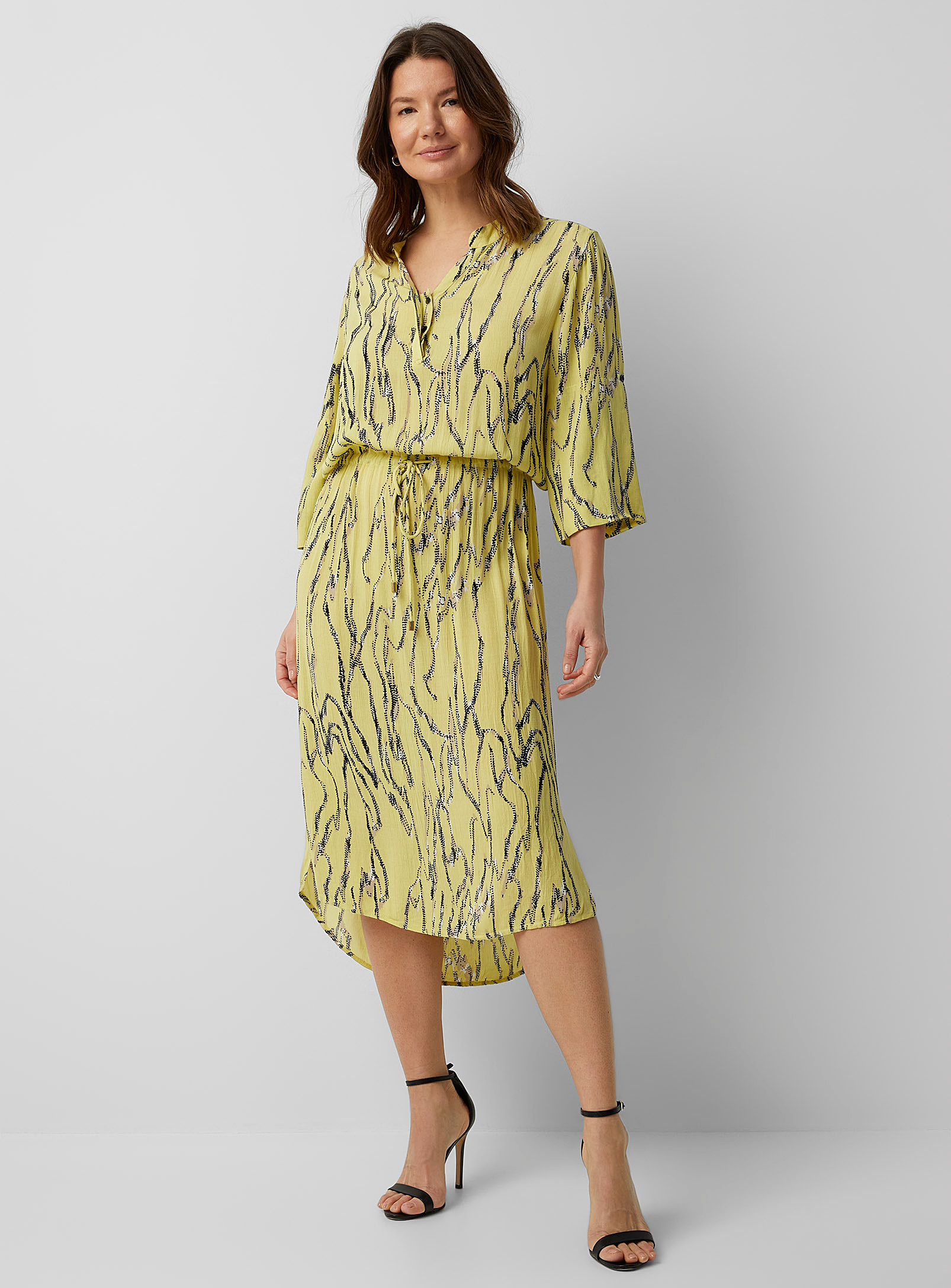 Soaked Luxury - Zaya abstract radiance cinched dress