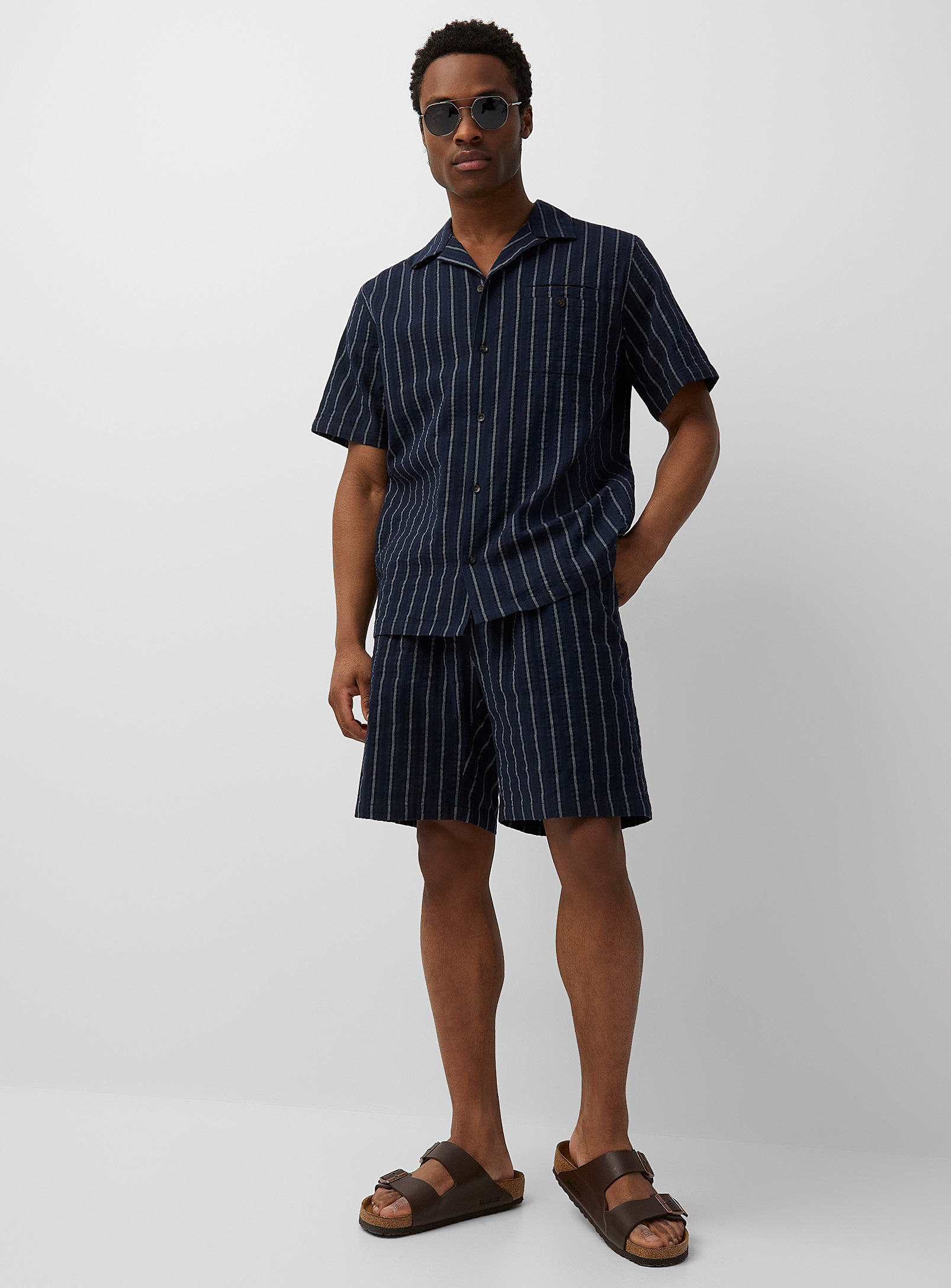 Matinique - Jay striped Bermuda Shorts