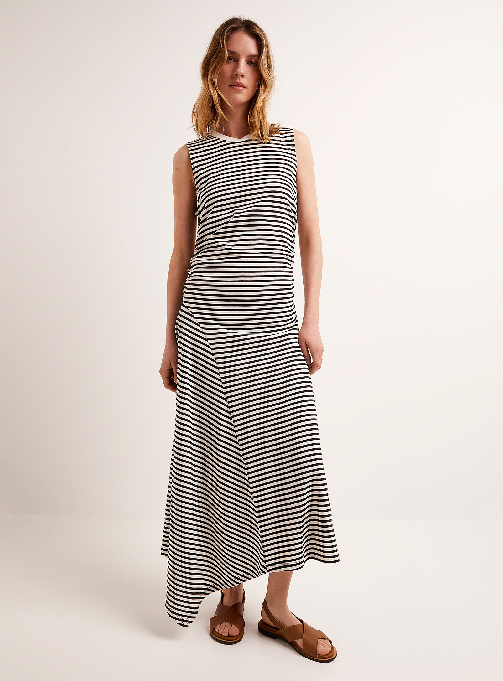 Part Two - Jeannie striped asymmetrical long dress