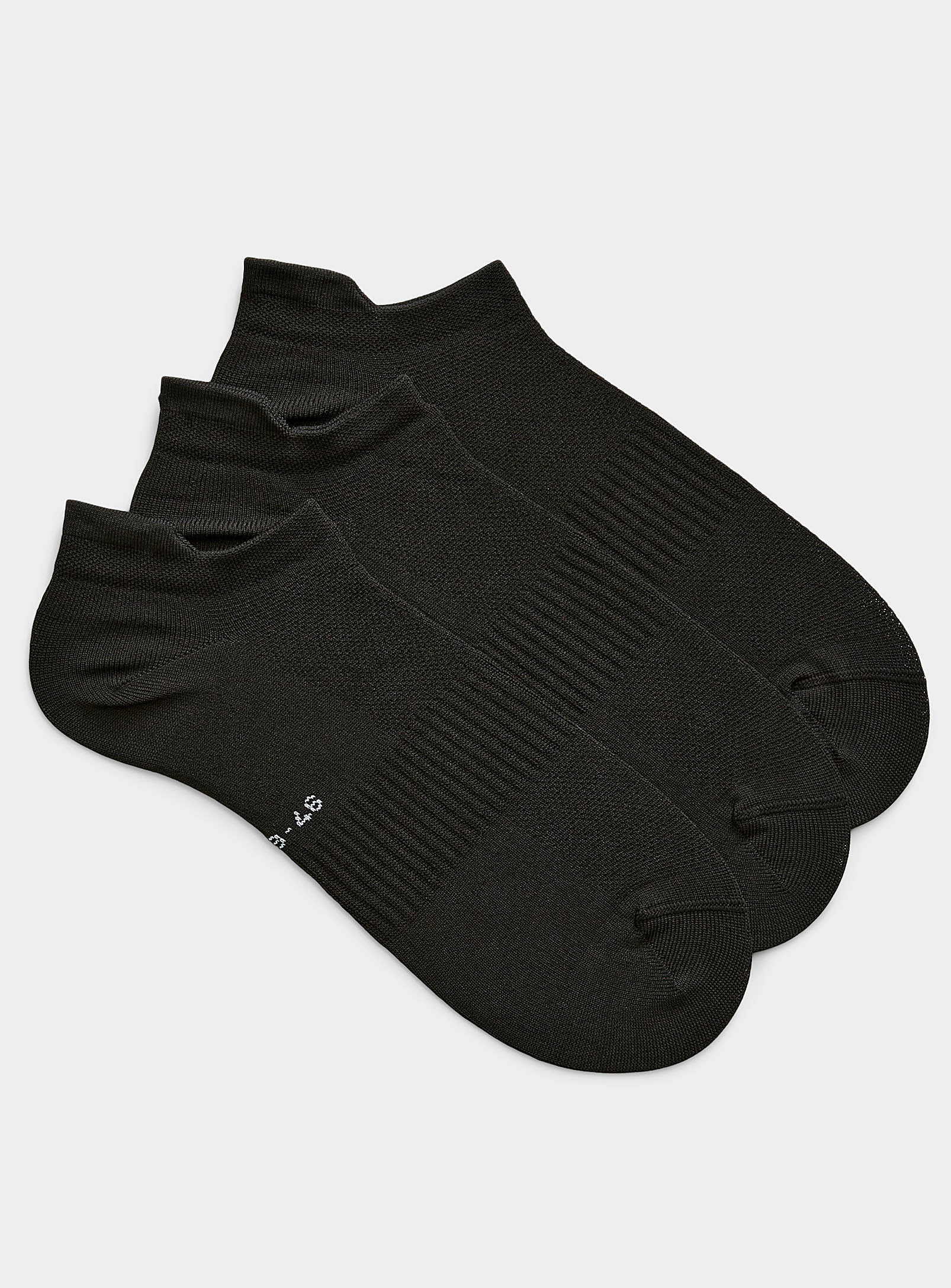 I.fiv5 Piqué Knit Multisport Socks Set Of 3 In Black