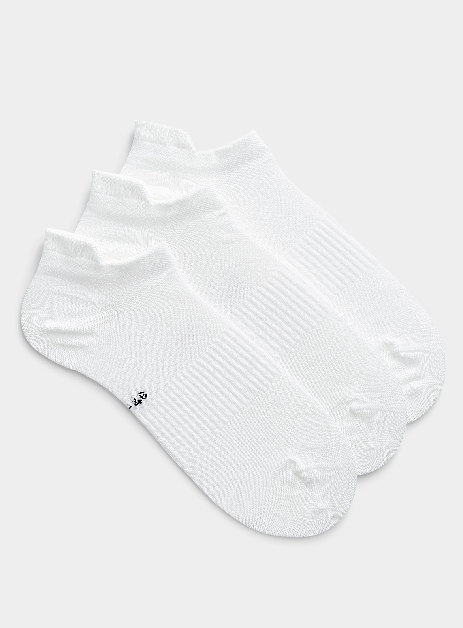 I.fiv5 Piqué Knit Multisport Socks Set Of 3 In White