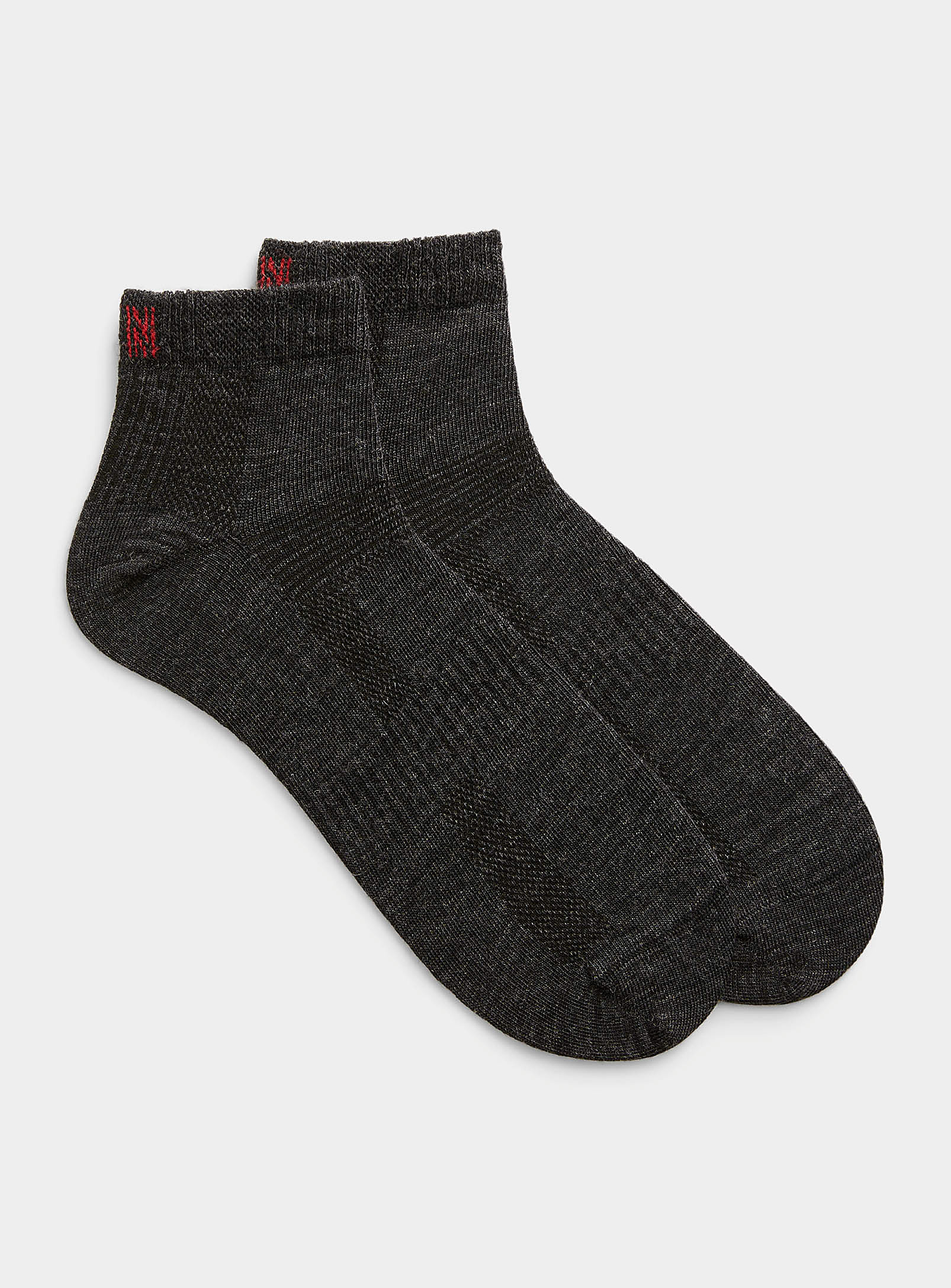 I.fiv5 Merino Hiking Socks Set Of 2 In Charcoal