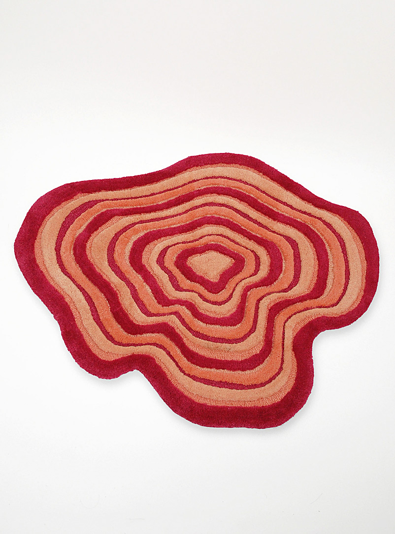 Rugs by Trin Orange Blob rug 81.25 x 81.25 cm