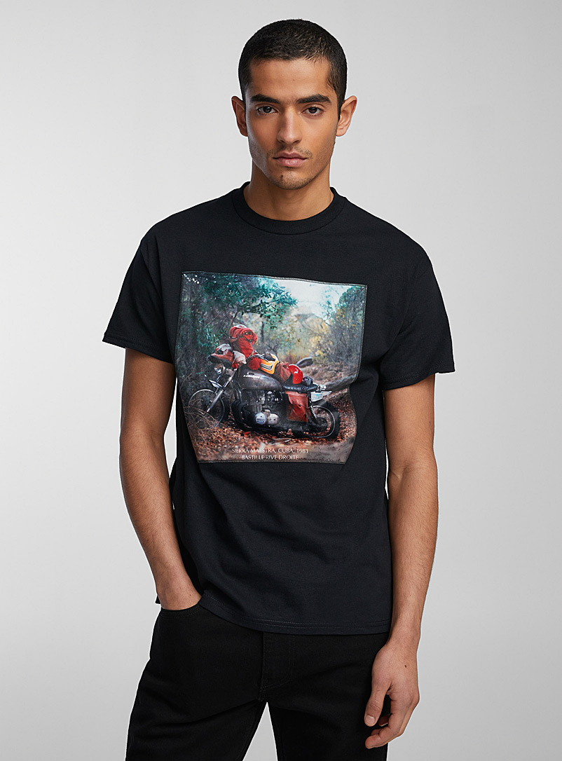 Bastille Black Sierra Maestra appliqué T-shirt for men