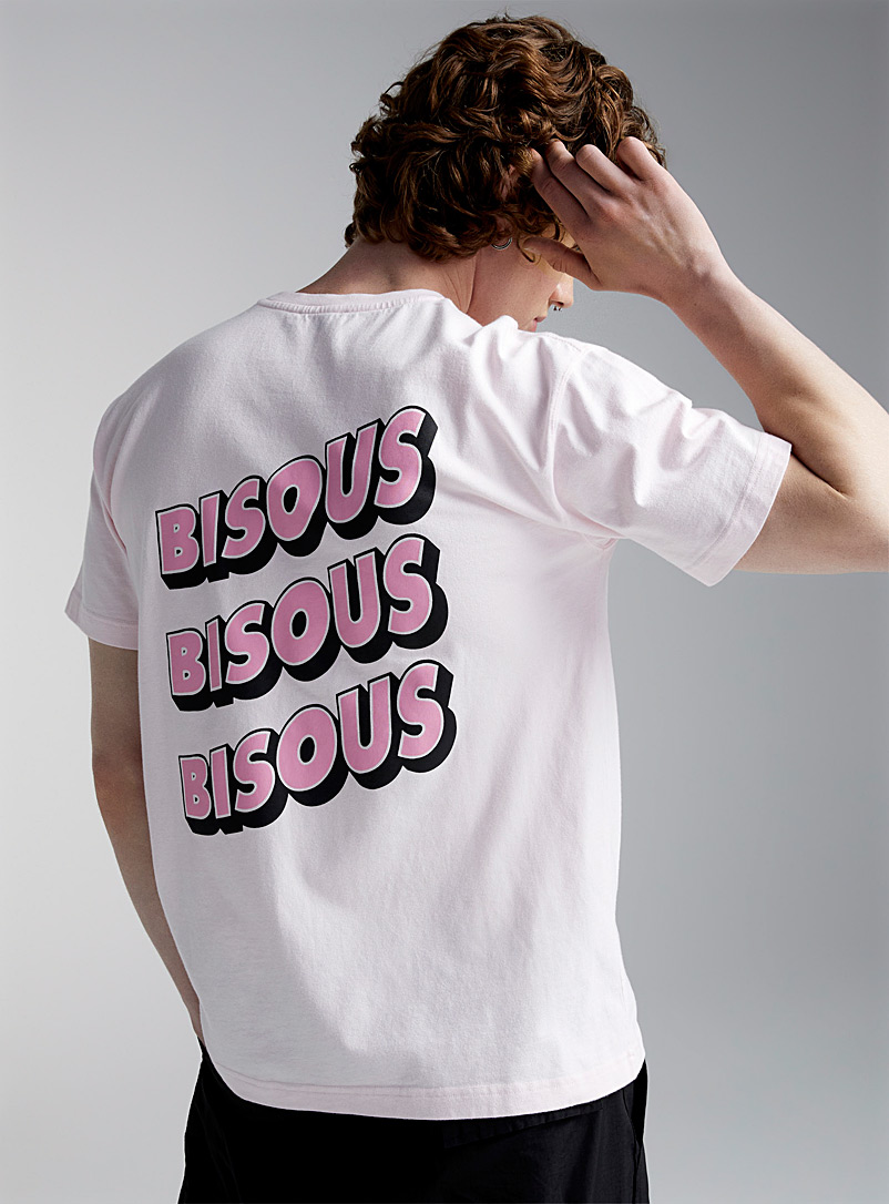 Bisous Skateboards Pink Light pink Bisous Sonics T-shirt for men