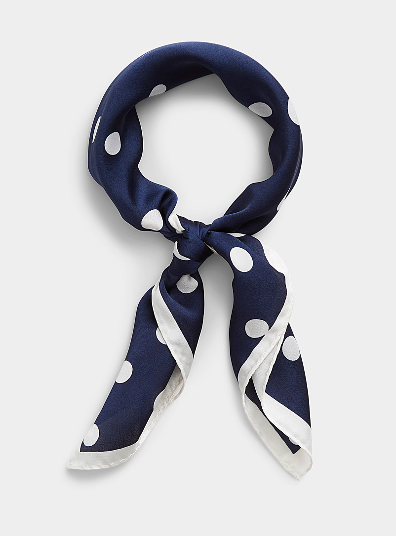 Le 31 Patterned Blue White-dot tie scarf for men