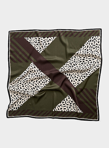 Geo pattern tie scarf <b>Imported from Seoul</b>