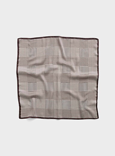 Brown houndstooth tie scarf <b>Imported from Seoul</b>
