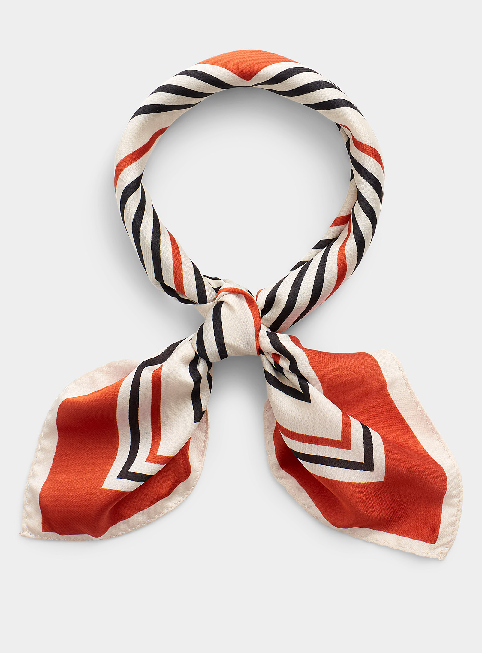 Simons - Women's Orange squares scarf
