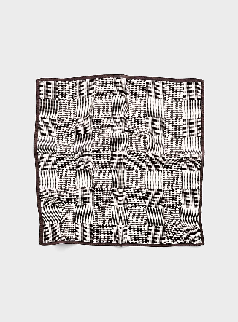 Brown houndstooth tie scarf Imported from Seoul product image (primary)
