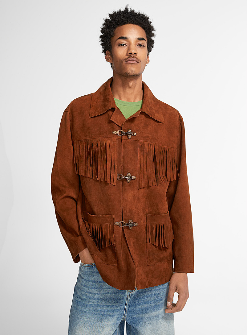 Profound Fawn Fringed suede jacket for men