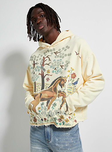 Profound Light yellow Ranch hoodie for men