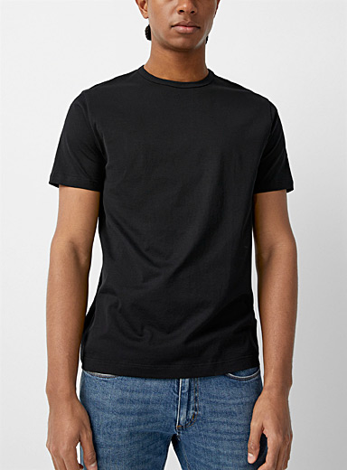 Sunspel Indigo/Dark Blue Plain SUPIMA&reg; cotton T-shirt for men