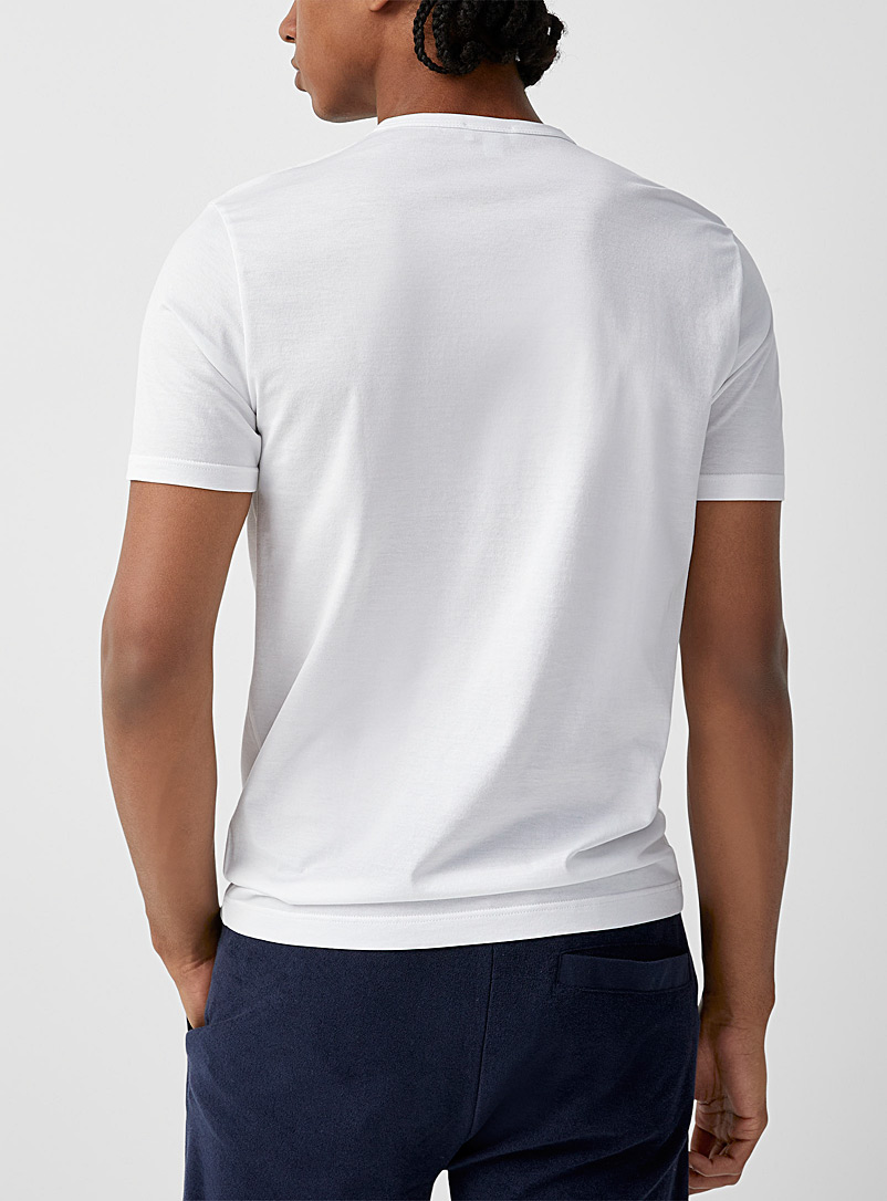 Sunspel: Le t-shirt uni coton SUPIMA<sup>MD</sup> Bleu fonc&eacute; - Indigo pour homme